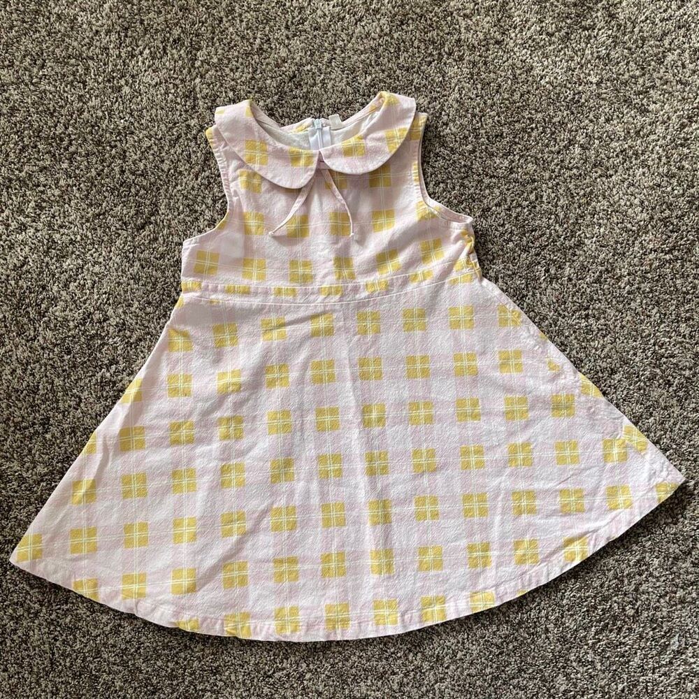 Alice & Ames pink checkered dress girls size 6
